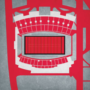 Houchens Industries-L. T. Smith Stadium Map Art by City Prints