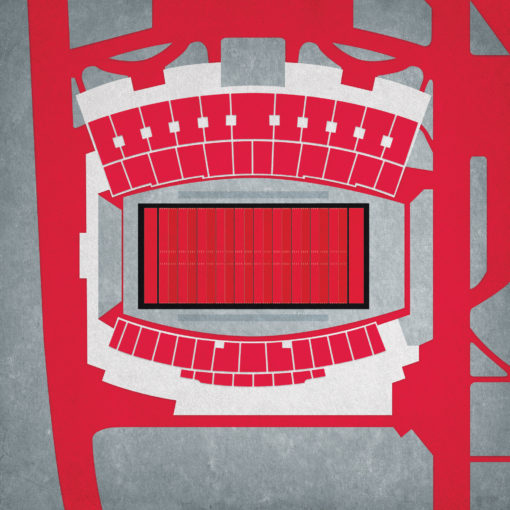 Houchens Industries-L. T. Smith Stadium Map Art by City Prints