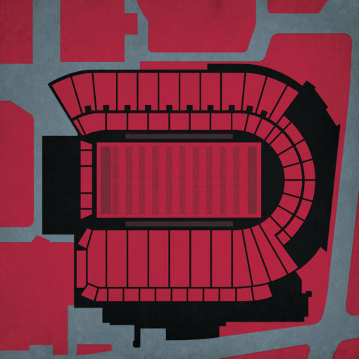 Martin Stadium Map Art by City Prints