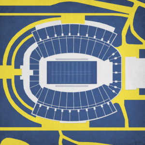 Mountaineer Field at Milan Puskar Stadium Map Art by City Prints