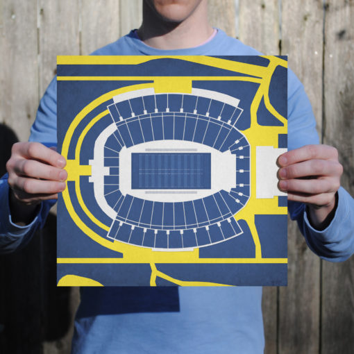 Mountaineer Field at Milan Puskar Stadium Map Art by City Prints - Image 2