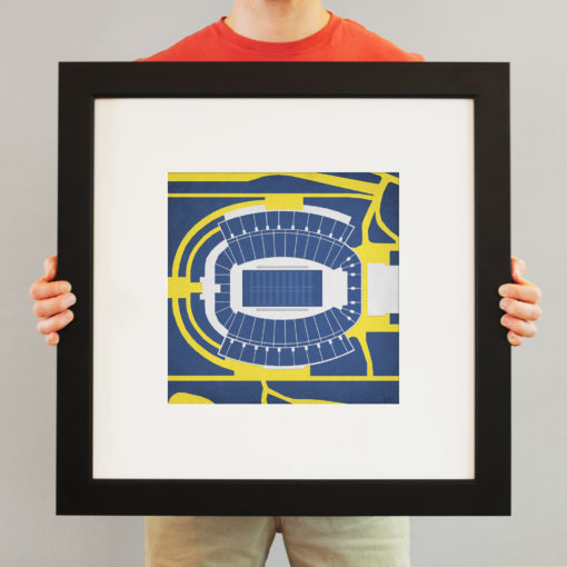 Mountaineer Field at Milan Puskar Stadium Map Art by City Prints - Image 3