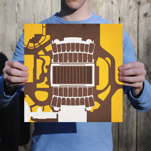 War Memorial Stadium Map Art by City Prints - Image 2