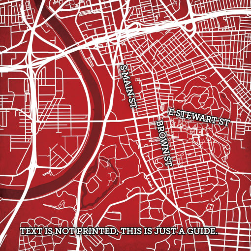 University of Dayton Campus Map Art by City Prints - Image 2