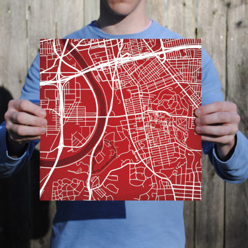 University of Dayton Campus Map Art by City Prints - Image 3