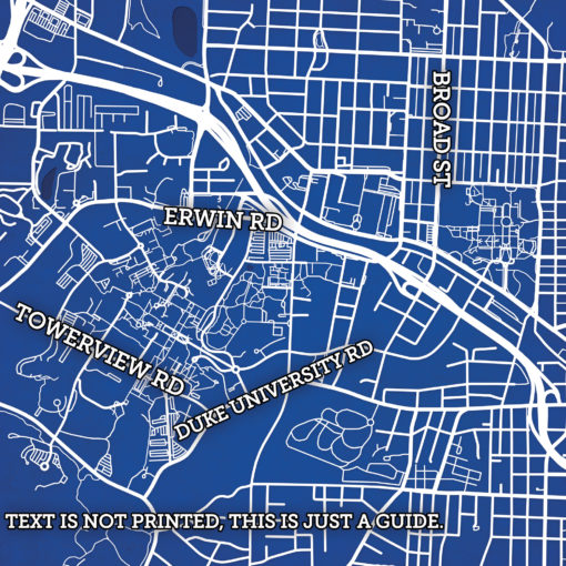 Duke University Campus Map Art by City Prints - Image 2