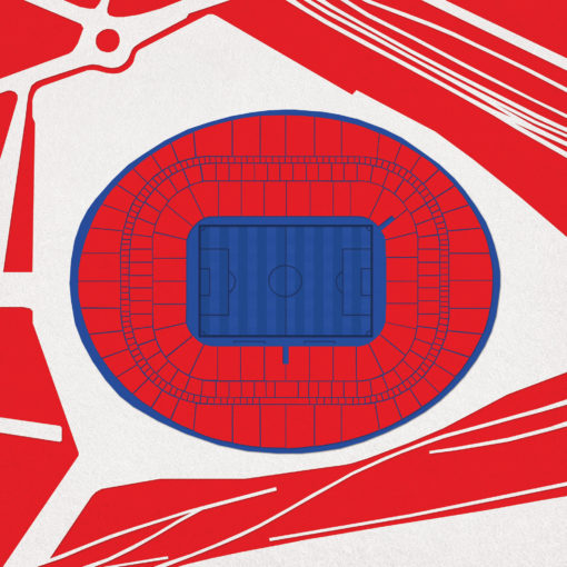 Emirates Stadium Map Art by City Prints