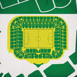 Celtic Park Map Art by City Prints