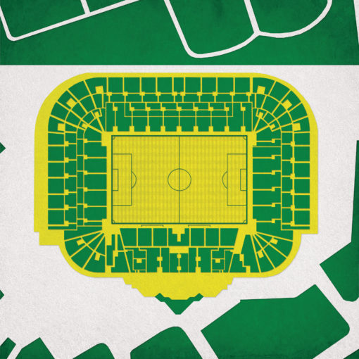 Celtic Park Map Art by City Prints