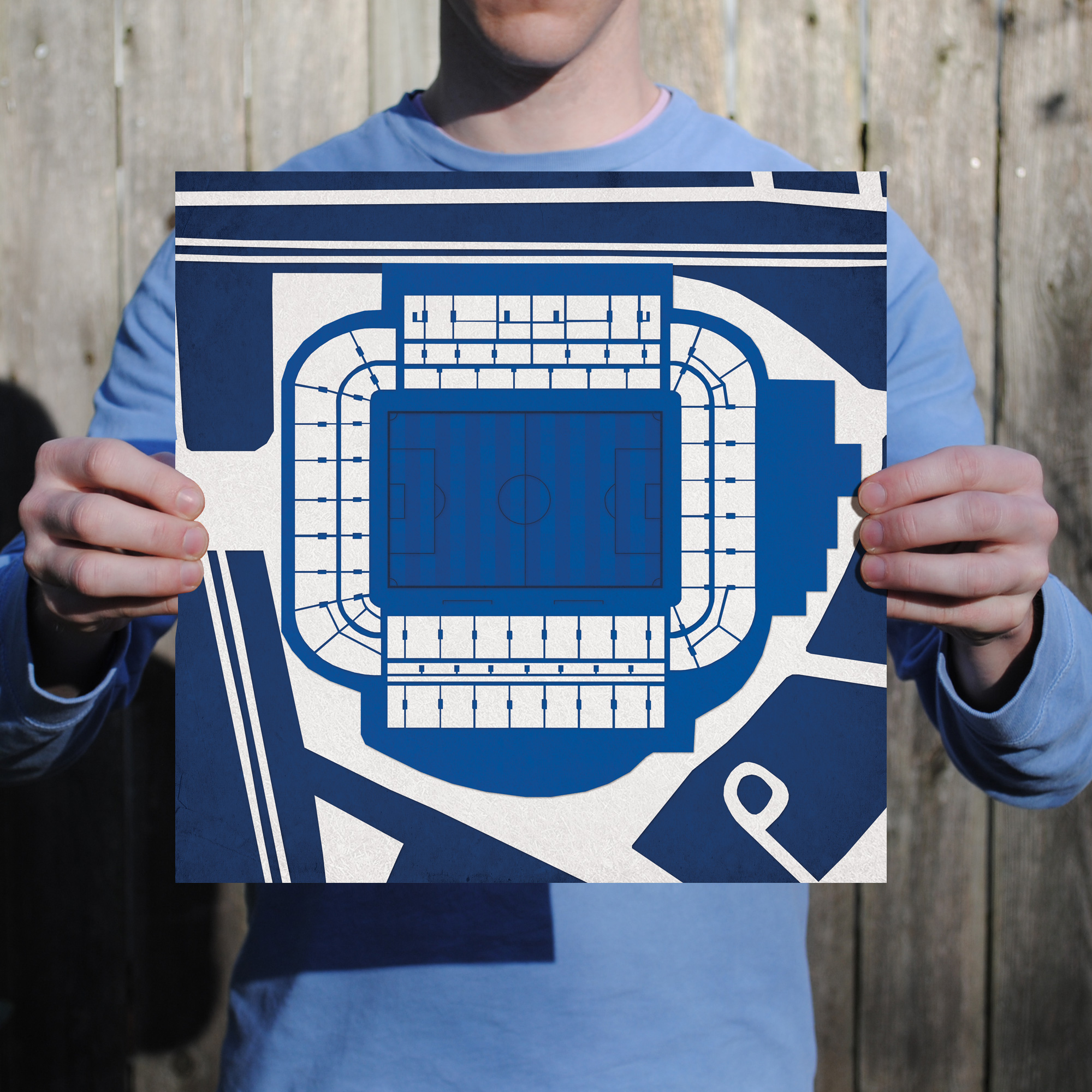 Stamford Bridge Chelsea F.C. Inspired Football Art Print Stadium