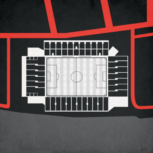 Craven Cottage Map Art by City Prints