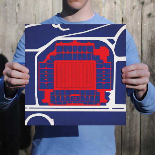 Ibrox Stadium Map Art by City Prints - Image 2