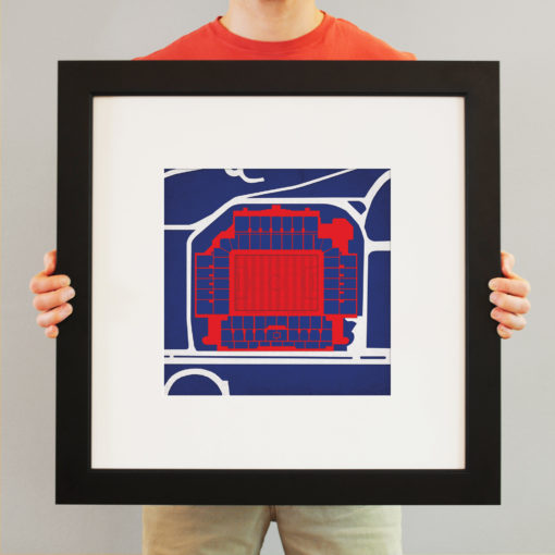 Ibrox Stadium Map Art by City Prints - Image 3