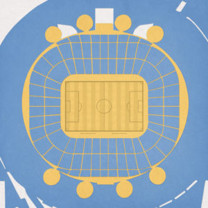 City of Manchester Stadium Map Art by City Prints