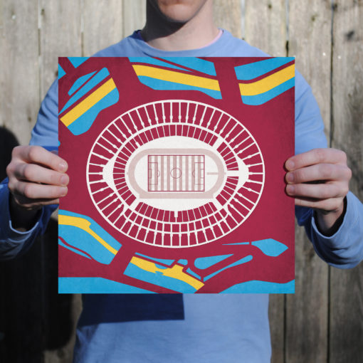 London Stadium Map Art by City Prints - Image 2