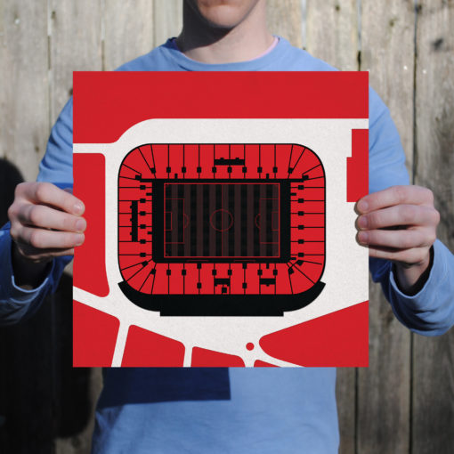 St. Mary's Stadium Map Art by City Prints - Image 2