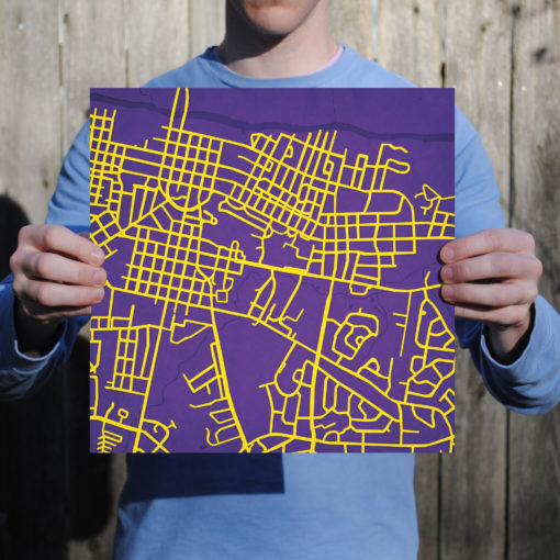 East Carolina University Campus Map Art by City Prints - Image 3
