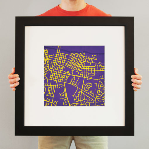 East Carolina University Campus Map Art by City Prints - Image 4