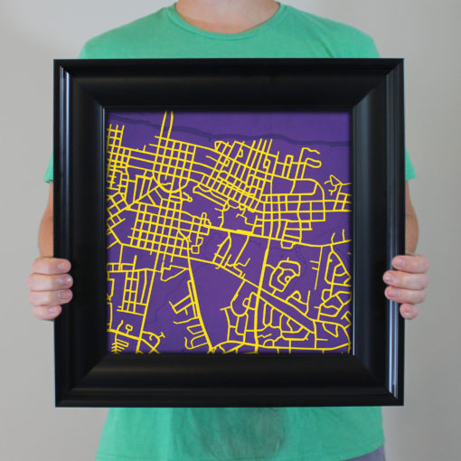 East Carolina University Campus Map Art by City Prints - Image 5