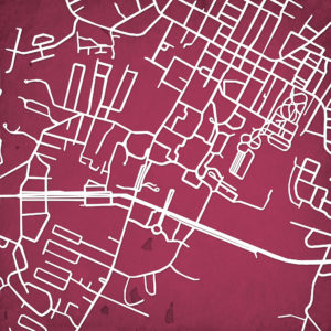 Eastern Kentucky University Campus Map Art by City Prints