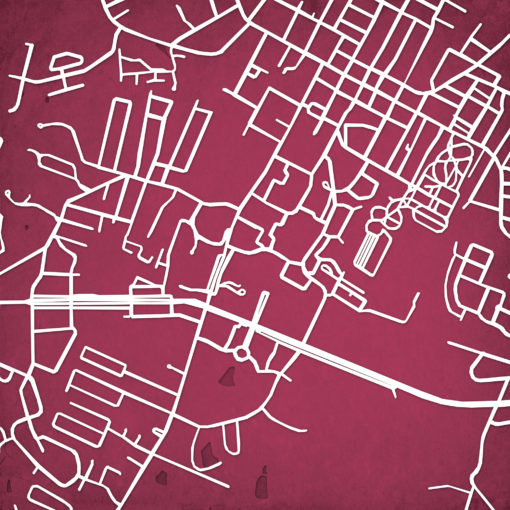 Eastern Kentucky University Campus Map Art by City Prints