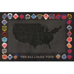 Baseball Park Tour Print by City Prints