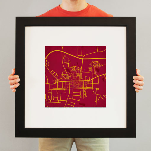 Elon University Campus Map Art by City Prints - Image 4