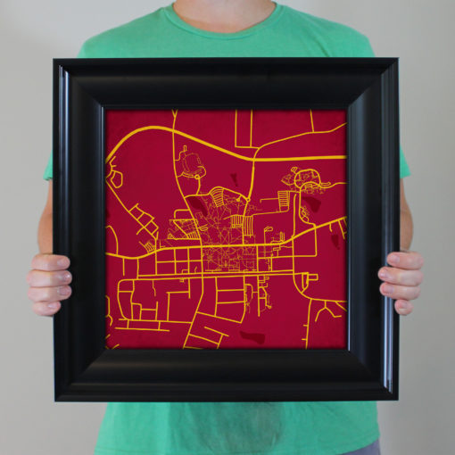 Elon University Campus Map Art by City Prints - Image 5