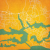 Abidjan, Cote d'Ivoire Map Art by City Prints