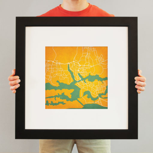 Abidjan, Cote d'Ivoire Map Art by City Prints - Image 4