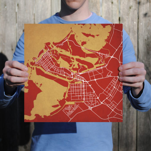 Abu Dhabi, United Arab Emirates Map Art by City Prints - Image 3
