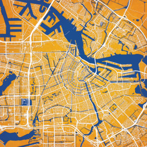Amsterdam, Netherlands Map Art by City Prints