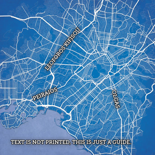Athens, Greece Map Art by City Prints - Image 2