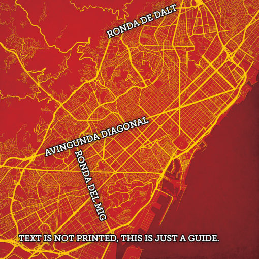 Barcelona, Spain Map Art by City Prints - Image 2