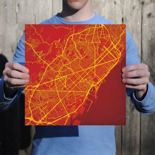 Barcelona, Spain Map Art by City Prints - Image 3