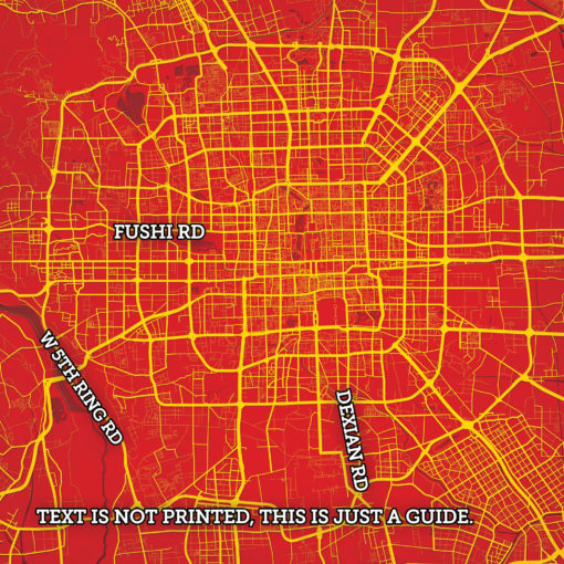 Beijing, China Map Art by City Prints - Image 2