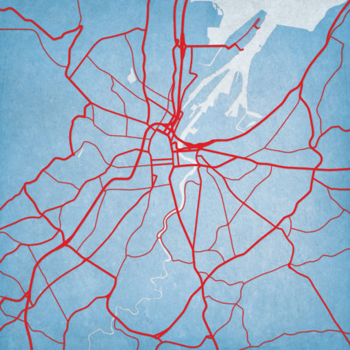 Belfast, Northern Ireland Map Art by City Prints
