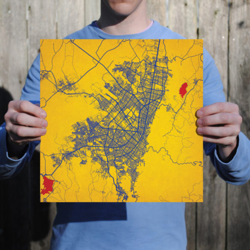 Bogot, Colombia Map Art by City Prints - Image 3