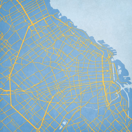Buenos Aires, Argentina Map Art by City Prints