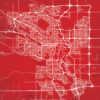 Calgary, Canada Map Art by City Prints