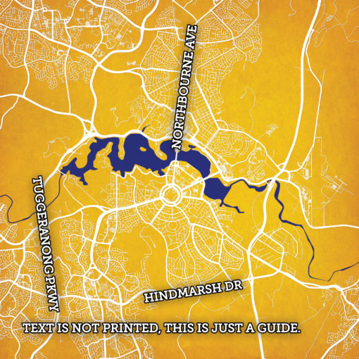 Canberra, Australia Map Art by City Prints - Image 2
