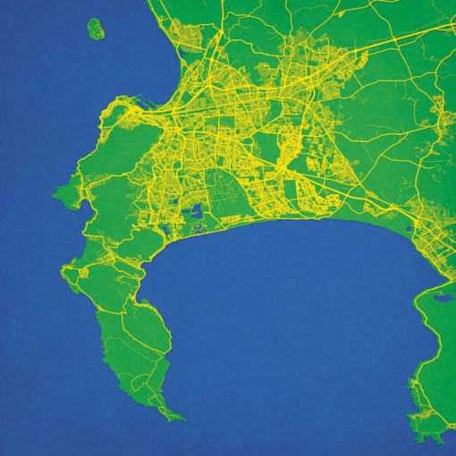 Cape Town, South Africa Map Art by City Prints