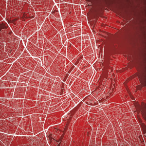 Copenhagen, Denmark Map Art by City Prints