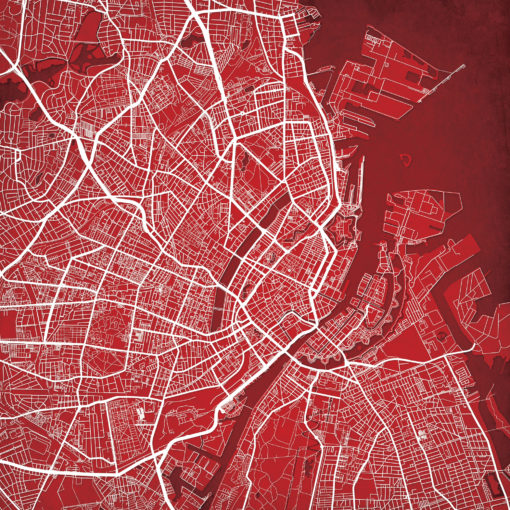 Copenhagen, Denmark Map Art by City Prints