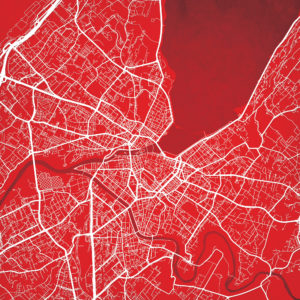 Geneva, Switzerland Map Art by City Prints