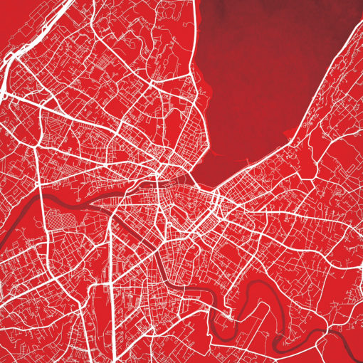 Geneva, Switzerland Map Art by City Prints