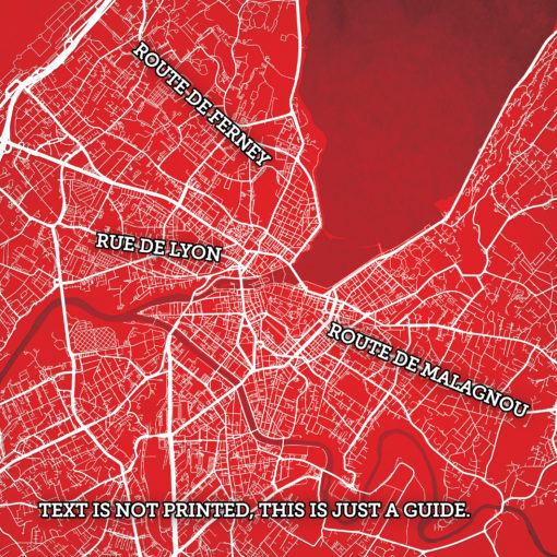Geneva, Switzerland Map Art by City Prints - Image 2