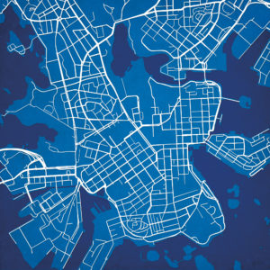 Helsinki, Finland Map Art by City Prints