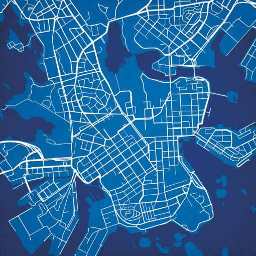 Helsinki, Finland Map Art by City Prints