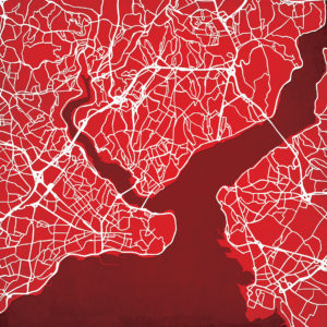 Istanbul, Turkey Map Art by City Prints